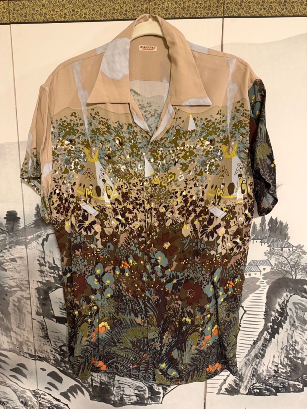 KAPITAL Navajoland Brown/Pink/Beige Rayon Button Down - 3*